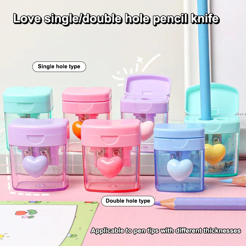 2Pcs Cartoon Pencil Sharpener Single/Double Hole Pencil Cutter Tool Student Stationery Simple School Office Supplies
2Pcs Cartoon Pencil Sharpener Single/Double Hole Pencil Cutter Tool Student Stationery Simple School Office Supplies