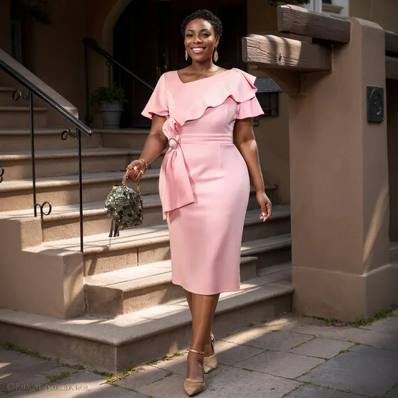 Customized asymmetrical collar ruffle edge dress elegant socialite style bag hip skirt party dress
Customized asymmetrical collar ruffle edge dress elegant socialite style bag hip skirt party dress