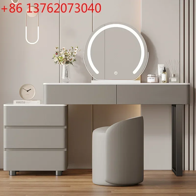 Solid wood dresser modern simple bedroom storage cabinet dresser integrated rock slab chest with mirror
Solid wood dresser modern simple bedroom storage cabinet dresser integrated rock slab chest with mirror