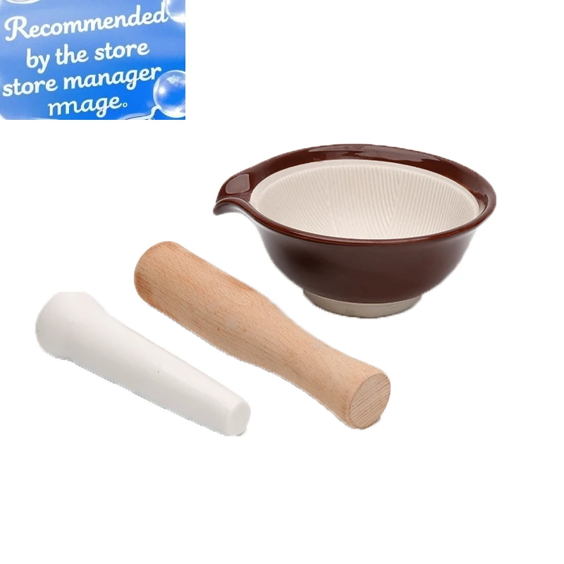 1PC Japan Ceramic Mortar Suribachi Bowl Porcelain Ripple Ridge Bowl Tableware Household Decoration Ornament
1PC Japan Ceramic Mortar Suribachi Bowl Porcelain Ripple Ridge Bowl Tableware Household Decoration Ornament