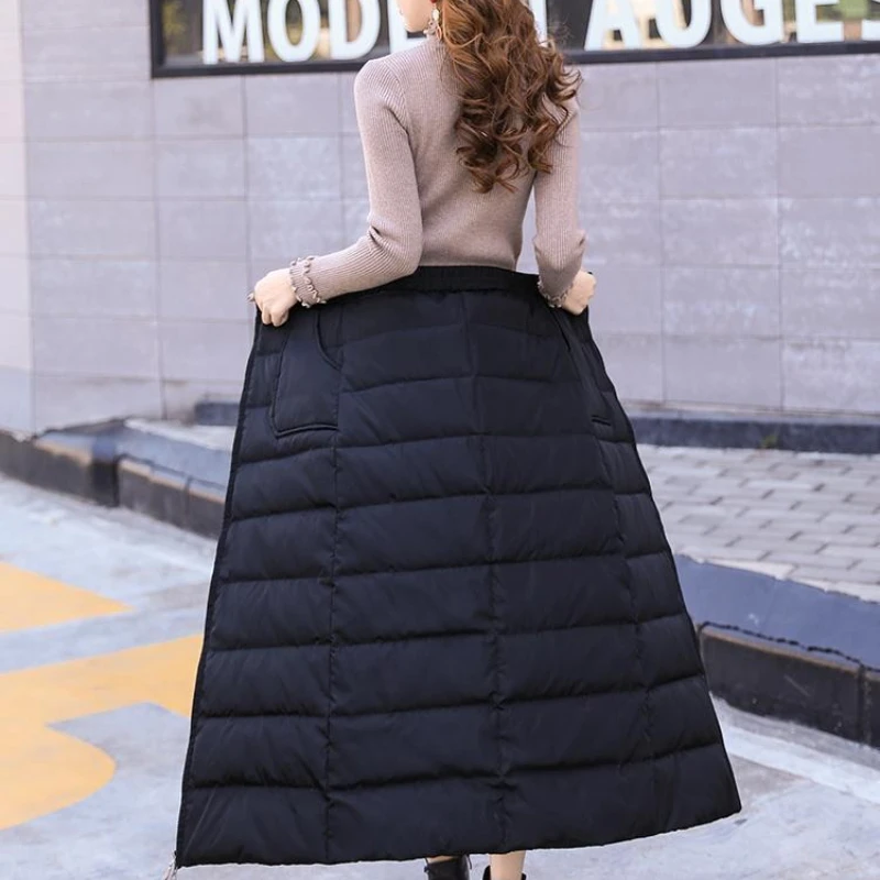 2025 Winter warm down cotton skirt women's mid-length wrap hip A-line single-breasted skirt
2025 Winter warm down cotton skirt women's mid-length wrap hip A-line single-breasted skirt