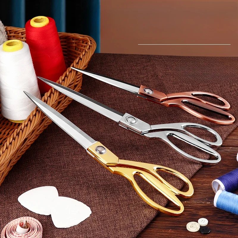 8 inch Professional Tailor Vintage High Quality Stainless Steel Scissors Leather Fabric Cutter Golden Sharp Needlework Scissors
8 inch Professional Tailor Vintage High Quality Stainless Steel Scissors Leather Fabric Cutter Golden Sharp Needlework Scissors