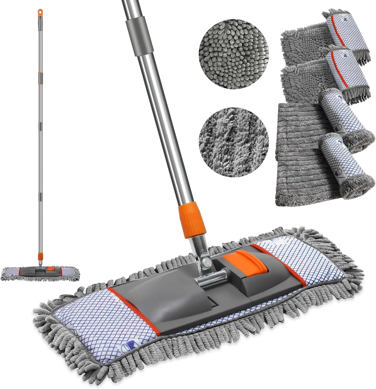 57-inch Microfiber dust mop with Four Washable Pads,Suitable for Hardwood, ,Laminate, and Marble Floors.Includes a Built-in
57-inch Microfiber dust mop with Four Washable Pads,Suitable for Hardwood, ,Laminate, and Marble Floors.Includes a Built-in