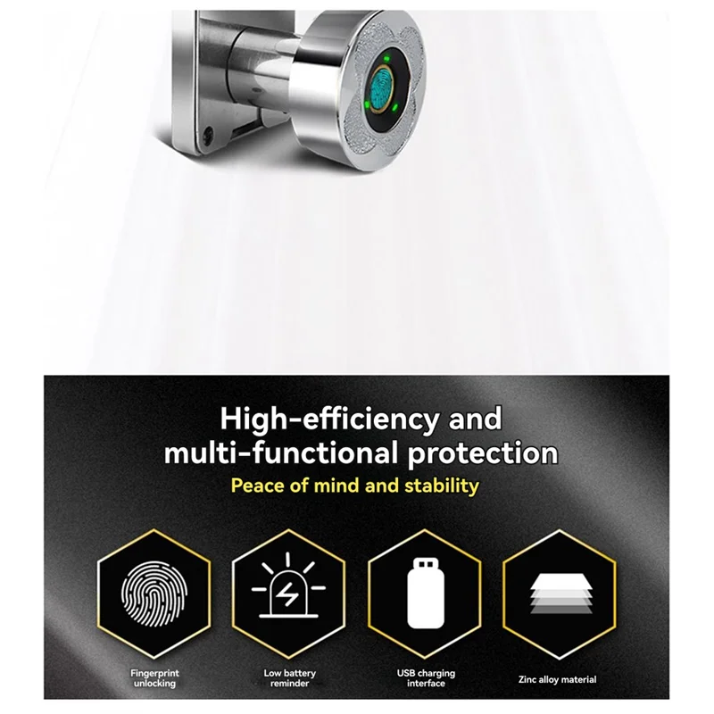 A73E-Fingerprint Lock Electronic Door Lock No Punching Low Power Consumption Biometric Tricolor Lamp
A73E-Fingerprint Lock Electronic Door Lock No Punching Low Power Consumption Biometric Tricolor Lamp
