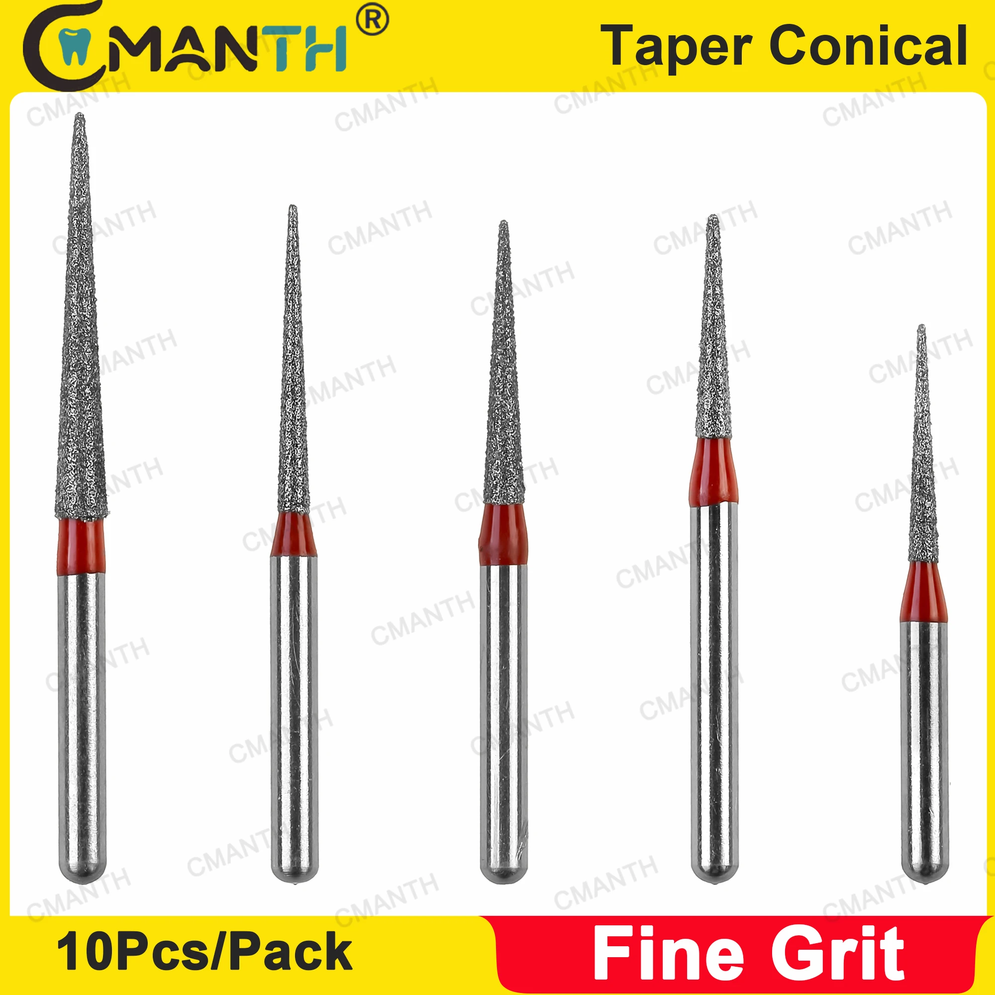 Fine Grit Dental Diamond Burs for High Speed Handpiece Friction Grip FG 1.6mm TC Taper Conical Diamond Smoothing Polish Drills
Fine Grit Dental Diamond Burs for High Speed Handpiece Friction Grip FG 1.6mm TC Taper Conical Diamond Smoothing Polish Drills