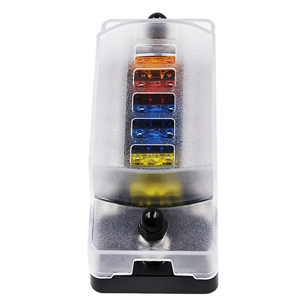 Car 6-way Fuse Box Fuse Wire Holder Refitting Fuse Base Auto Accessories with 12PCS for Home Shop (Black)
Car 6-way Fuse Box Fuse Wire Holder Refitting Fuse Base Auto Accessories with 12PCS for Home Shop (Black)
