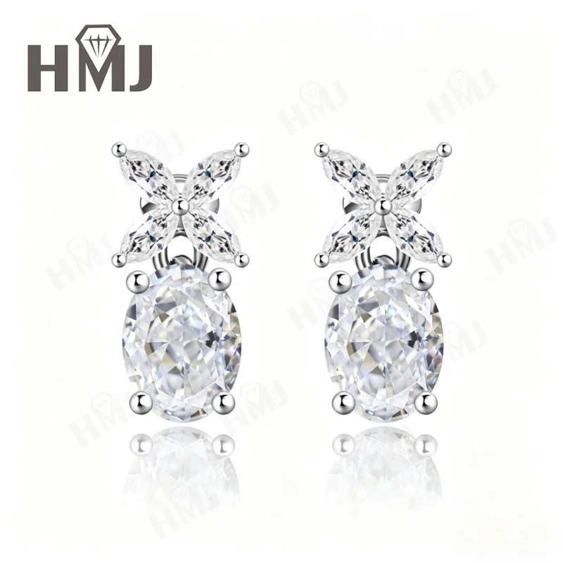 4-Prong Moissanite Zircon Earrings 925 Silver D Color/Pink/Purple/Garnet Anniversary Engagement Gift Fine Jewelry for Her
4-Prong Moissanite Zircon Earrings 925 Silver D Color/Pink/Purple/Garnet Anniversary Engagement Gift Fine Jewelry for Her
