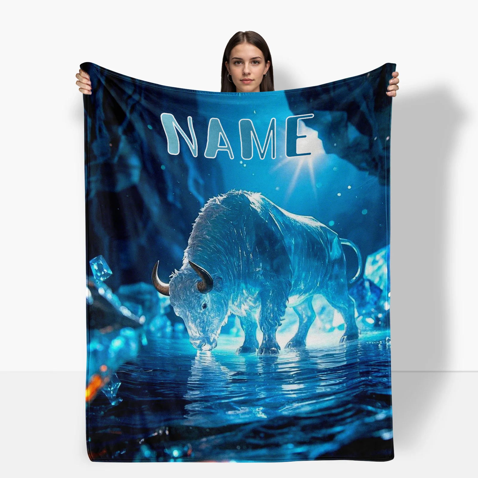 Warmth And Comfort In This Bison Ice Sculpture Style Flannel Blanket With A Personalized Initial
Warmth And Comfort In This Bison Ice Sculpture Style Flannel Blanket With A Personalized Initial