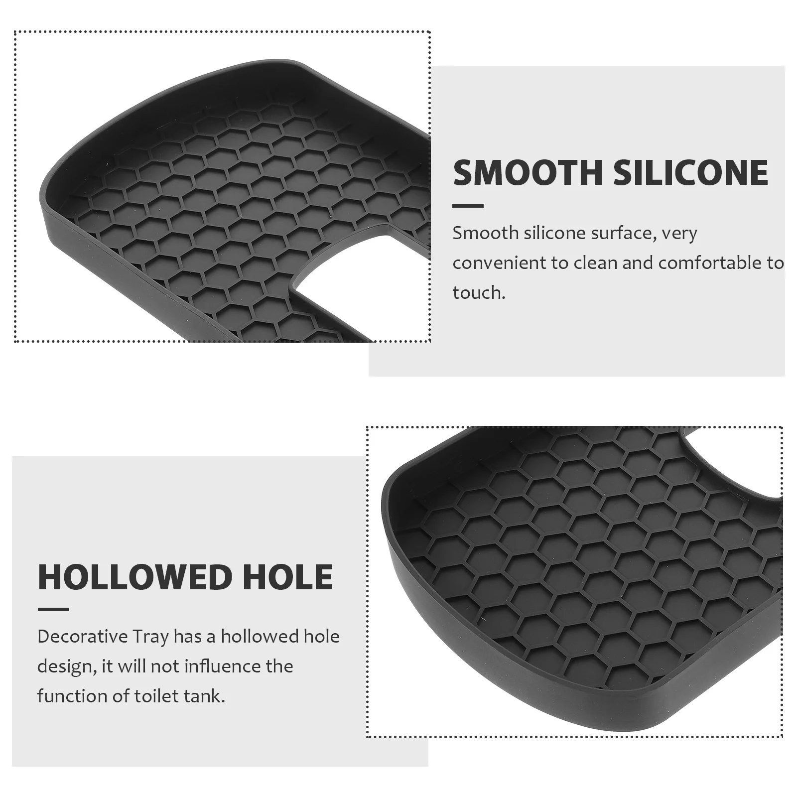 Silicone Tray 9.8X6.3 Inch Smooth Surface Bathroom Vanity Organizer For Toilet Tank Sink Soap Jewelry Makeup Drying Mat
Silicone Tray 9.8X6.3 Inch Smooth Surface Bathroom Vanity Organizer For Toilet Tank Sink Soap Jewelry Makeup Drying Mat