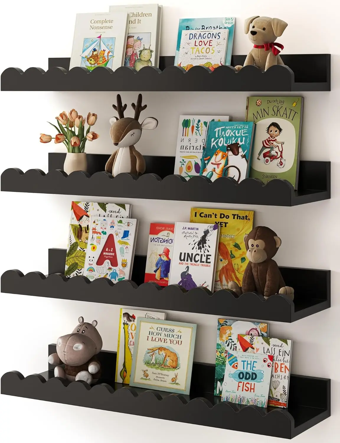 Nursery Shelves (Black, 16.5 Inches)
Nursery Shelves (Black, 16.5 Inches)