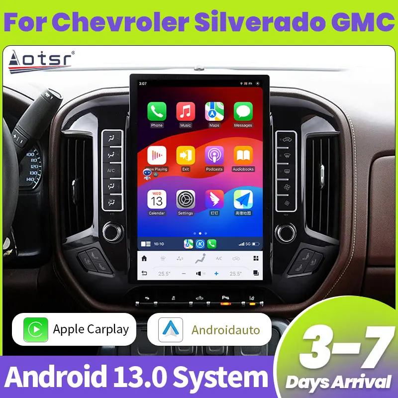 Новый Android 13 для Chevroler Silverado 2013-2019 GMC-Sierra 2014-2020, автомобильный радиоприемник с GPS-навигацией, головное устройство, мультимедийный плеер
Новый Android 13 для Chevroler Silverado 2013-2019 GMC-Sierra 2014-2020, автомобильный радиоприемник с GPS-навигацией, головное устройство, мультимедийный плеер