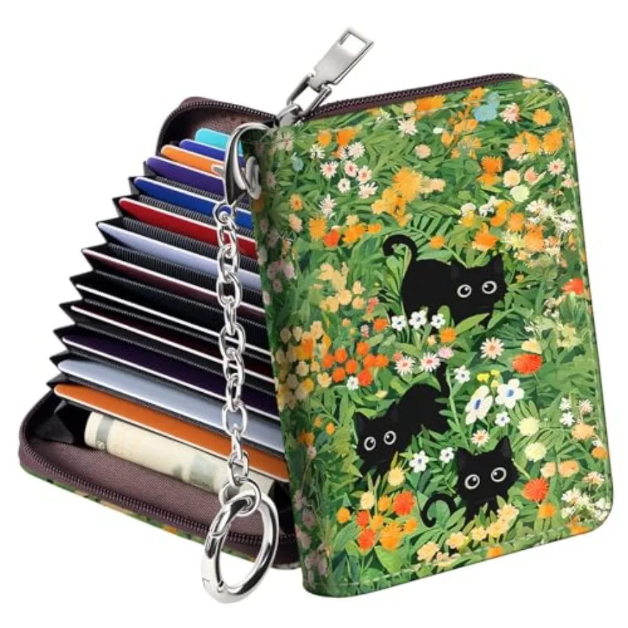 Credit Card Holder, Zipper Credit Card Wallet for Women, Small Accordion Card Cases Holder, KeyChain Wallet, Business Card Hold
Credit Card Holder, Zipper Credit Card Wallet for Women, Small Accordion Card Cases Holder, KeyChain Wallet, Business Card Hold