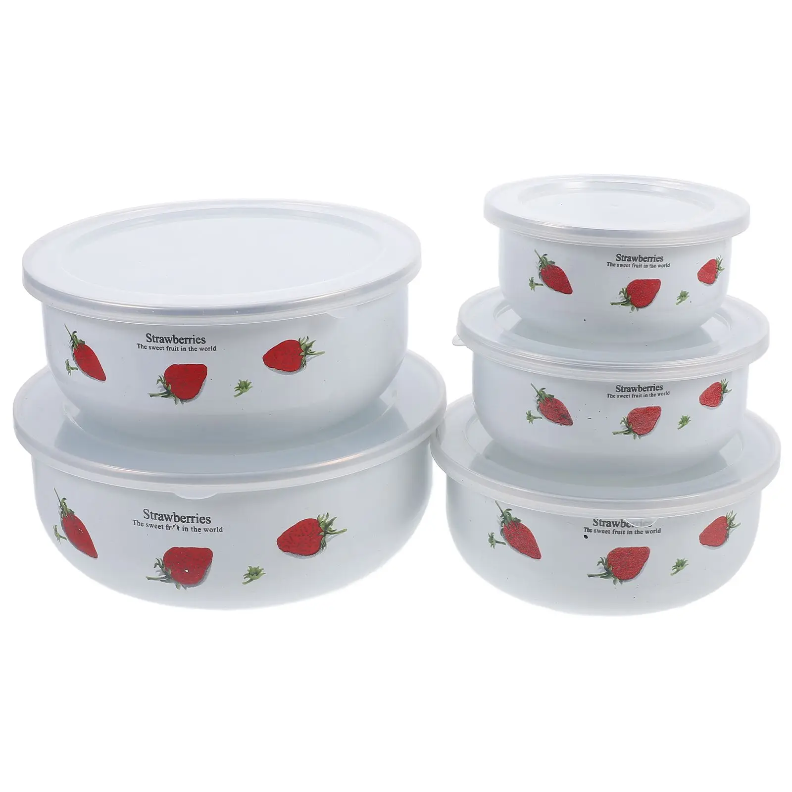 5 Pcs Enamel Bowls Salad Bowl Set Lids for Soup Noodles Rice Salad Pasta Fruit Bowl Fruit Preservation Storage
5 Pcs Enamel Bowls Salad Bowl Set Lids for Soup Noodles Rice Salad Pasta Fruit Bowl Fruit Preservation Storage
