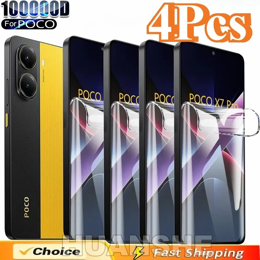4Pcs HD Hydrogel Screen Protector Film for Xiaomi Poco M7/M6/X7 Pro Plus/F7/F6/C71/C75 Ultra Pro
4Pcs HD Hydrogel Screen Protector Film for Xiaomi Poco M7/M6/X7 Pro Plus/F7/F6/C71/C75 Ultra Pro