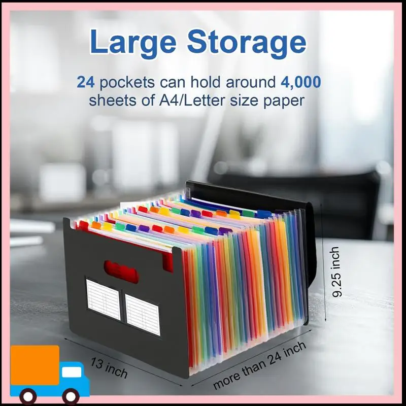 Professional 24 Pockets Expanding File Folder With Blank Labels, File Organizer With Expandable Cover, Accordion File Organizer
Professional 24 Pockets Expanding File Folder With Blank Labels, File Organizer With Expandable Cover, Accordion File Organizer