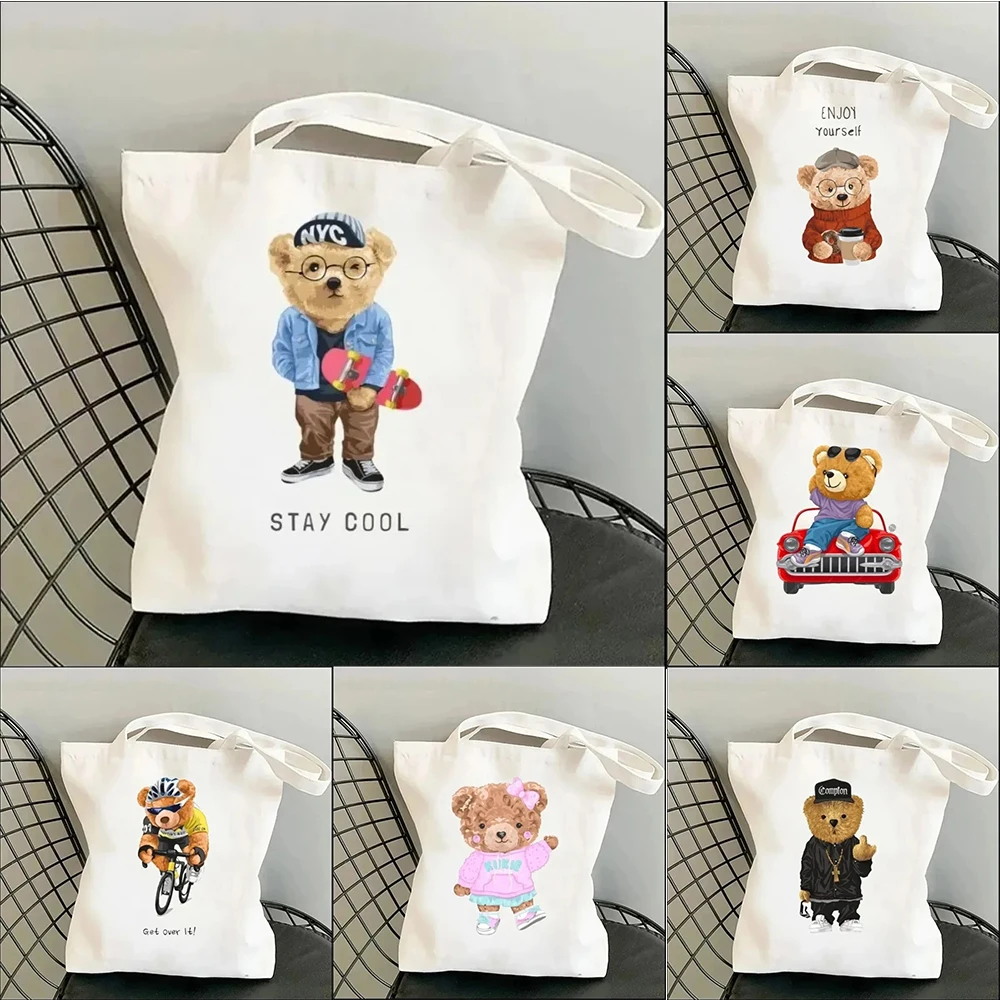 Harajuku милый медведь художественные сумки на плечо Kawaii модная сумка-тоут холст для девочек экологическая большая вместительная портативная сумка для покупок
Harajuku милый медведь художественные сумки на плечо Kawaii модная сумка-тоут холст для девочек экологическая большая вместительная портативная сумка для покупок