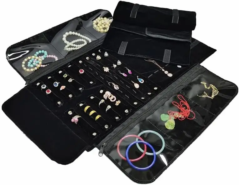 Velvet Travel Jewelry Case Roll Bag Organizer for Necklace Bracelet Earrings Ring
Velvet Travel Jewelry Case Roll Bag Organizer for Necklace Bracelet Earrings Ring
