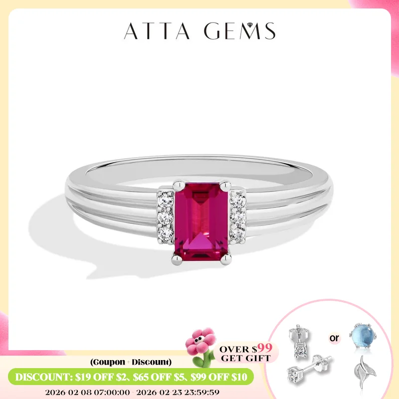 ATTAGEMS Emerald Cut 1CT 5x7mm Lab Grown Ruby Rings for Women Original 925 Sterling Silver Ring Engagement Party Classic Jewelry
ATTAGEMS Emerald Cut 1CT 5x7mm Lab Grown Ruby Rings for Women Original 925 Sterling Silver Ring Engagement Party Classic Jewelry