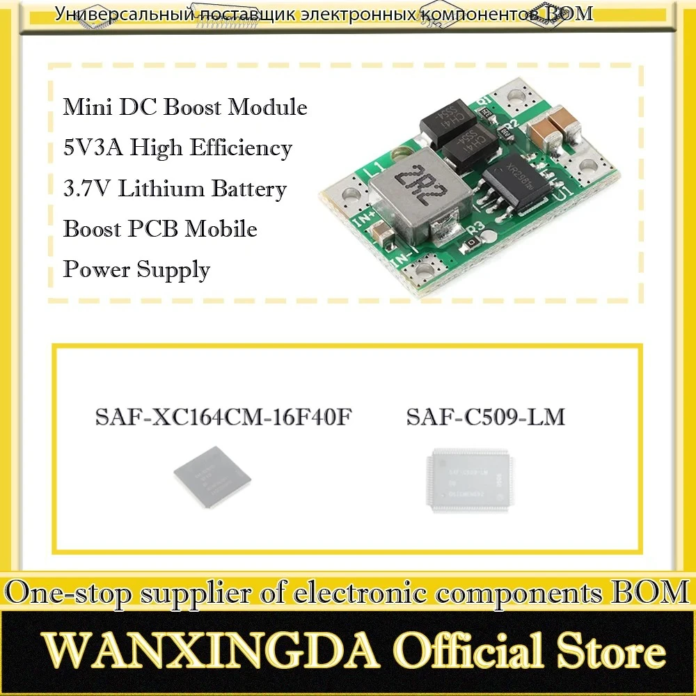 SAF-XC164CM-16F40F SAF-C509-LM Mini DC Boost Module 5V3A High Efficiency 3.7V Lithium Battery Boost PCB Mobile Power Supply
SAF-XC164CM-16F40F SAF-C509-LM Mini DC Boost Module 5V3A High Efficiency 3.7V Lithium Battery Boost PCB Mobile Power Supply