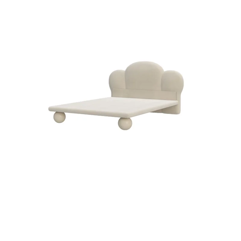 All solid wood fabric children's bed, French cream wind pink, second bedroom small apartment, modern and simple
All solid wood fabric children's bed, French cream wind pink, second bedroom small apartment, modern and simple
