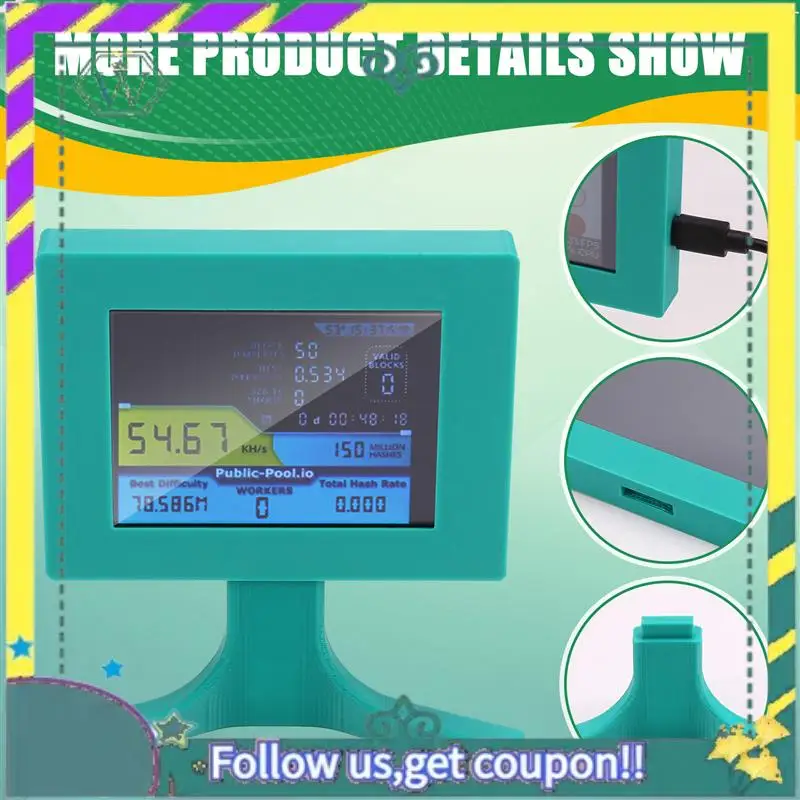 NEW Nerdminer V2 56Kh/S 2.8 Inch LCD Display Nerdminer Bitcoin Crypto Solo Lottery Desk Miner Cryptocurrency Miner
NEW Nerdminer V2 56Kh/S 2.8 Inch LCD Display Nerdminer Bitcoin Crypto Solo Lottery Desk Miner Cryptocurrency Miner