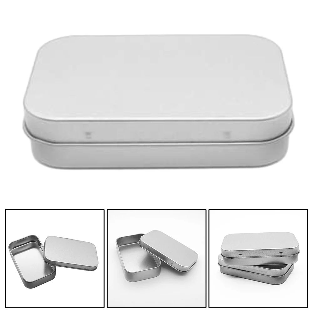 Metal Rectangular Empty Tin Box Tinplate Candy Pill Cases Bins Hinged Containers Portable Storage Box Hiking Outdoor Tools
Metal Rectangular Empty Tin Box Tinplate Candy Pill Cases Bins Hinged Containers Portable Storage Box Hiking Outdoor Tools