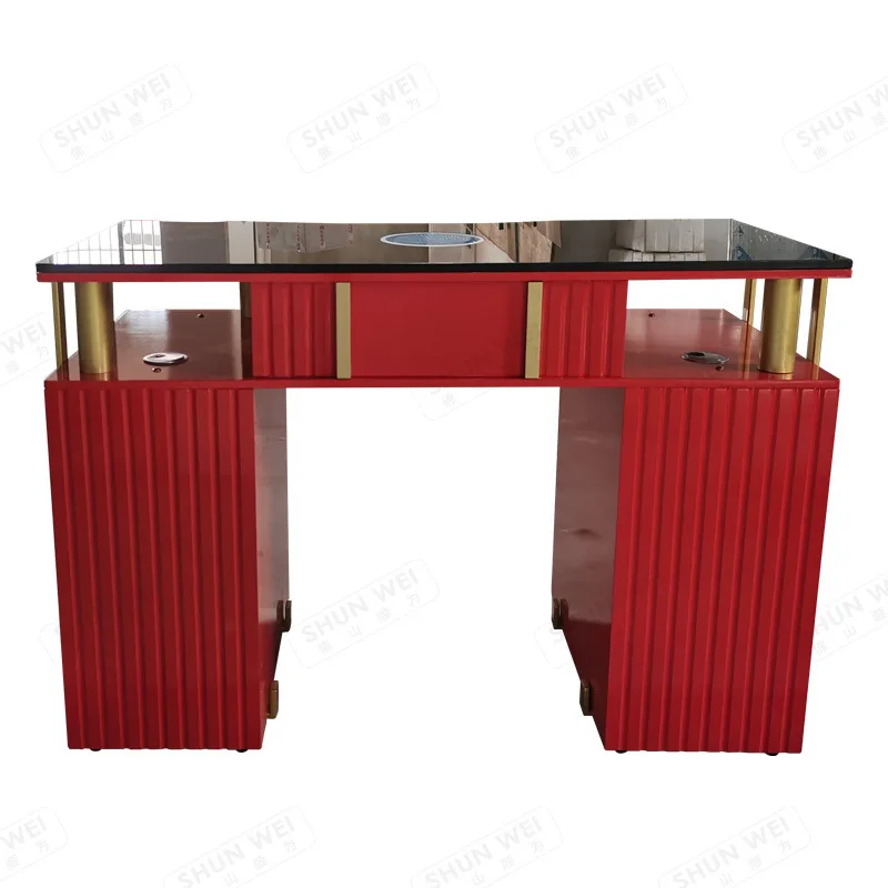 Multifunctional Cream Wind Nail Art Table and Chair Set Single MDF with Vacuum Cleaner Nail Art Table Red Nail Art Table
Multifunctional Cream Wind Nail Art Table and Chair Set Single MDF with Vacuum Cleaner Nail Art Table Red Nail Art Table