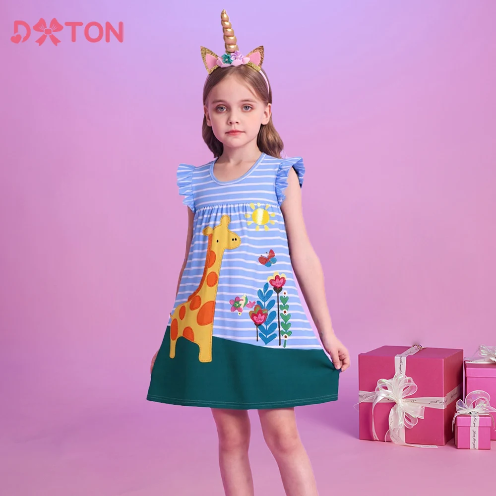 DXTON New Girls Dresses Summer Sleeveless Clothes School Outfits Stripe Giraffe Print Toddler Cartoon Dress for Kids Easter Gift
DXTON New Girls Dresses Summer Sleeveless Clothes School Outfits Stripe Giraffe Print Toddler Cartoon Dress for Kids Easter Gift