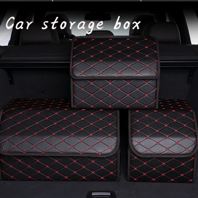 Car trunk storage box Large capacity multifunctional tool finishing leather folding durable black red
Car trunk storage box Large capacity multifunctional tool finishing leather folding durable black red