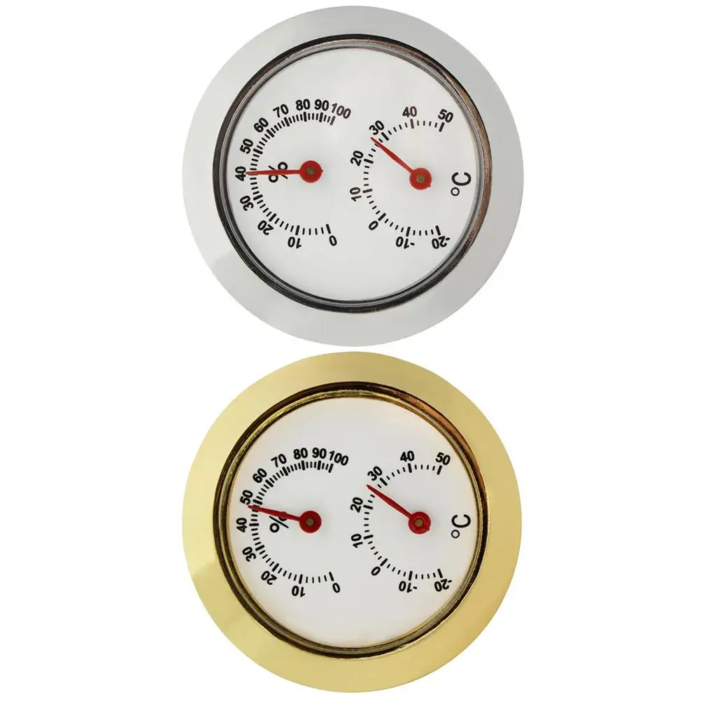 2pcs Mini Round Humidity Temperature Meter for Guitars Violins Silver Durable Musical Instruments Accessories
2pcs Mini Round Humidity Temperature Meter for Guitars Violins Silver Durable Musical Instruments Accessories