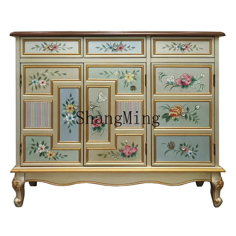LXY rural solid wood home living room storage with drawers porch cabinet small apartment retro cabinet
LXY rural solid wood home living room storage with drawers porch cabinet small apartment retro cabinet
