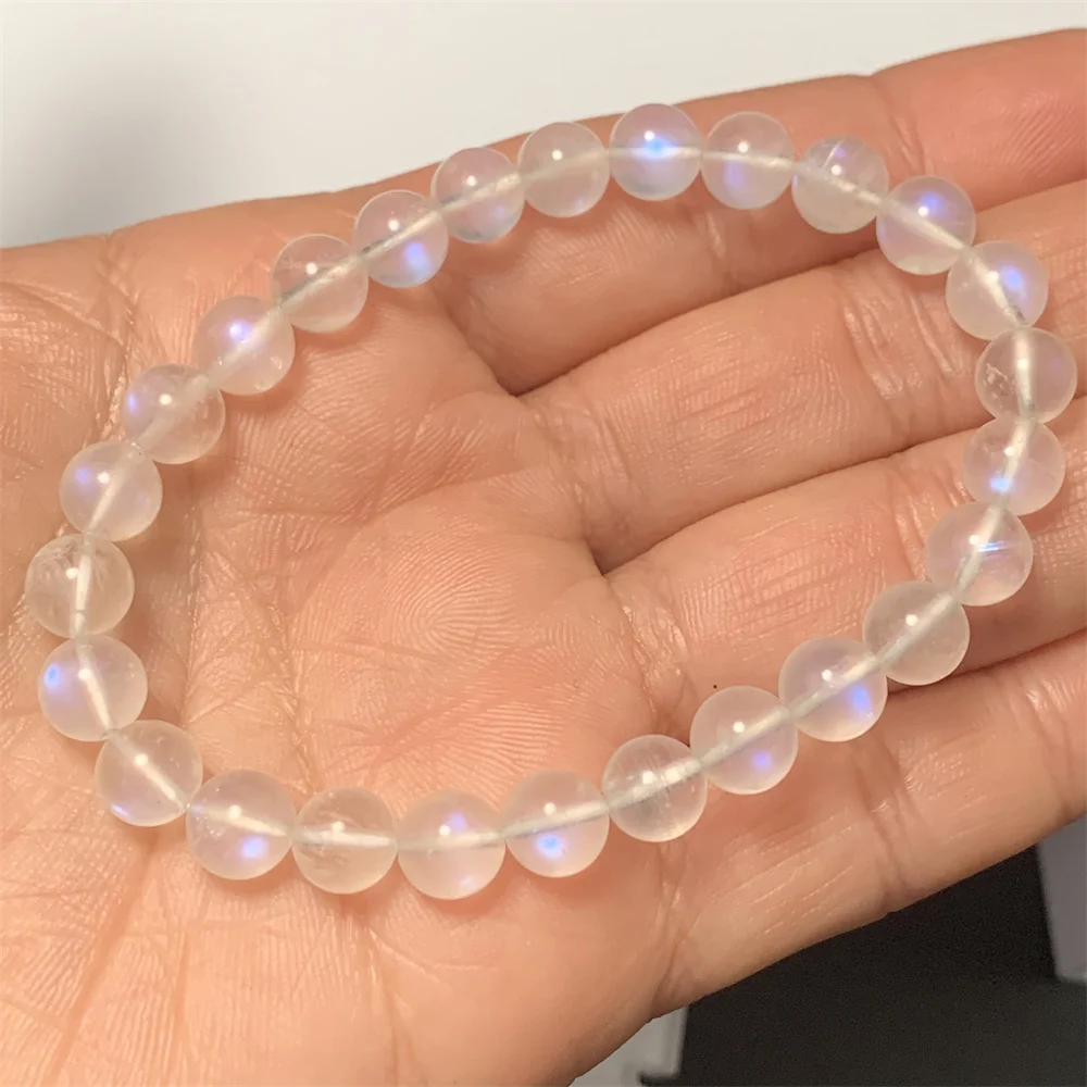 Only 1Piece Natural Transparent Moonstone Blue Light Bracelets for Women Soft Moonlight Healing Bead Moon Stones Strand Bracelet
Only 1Piece Natural Transparent Moonstone Blue Light Bracelets for Women Soft Moonlight Healing Bead Moon Stones Strand Bracelet