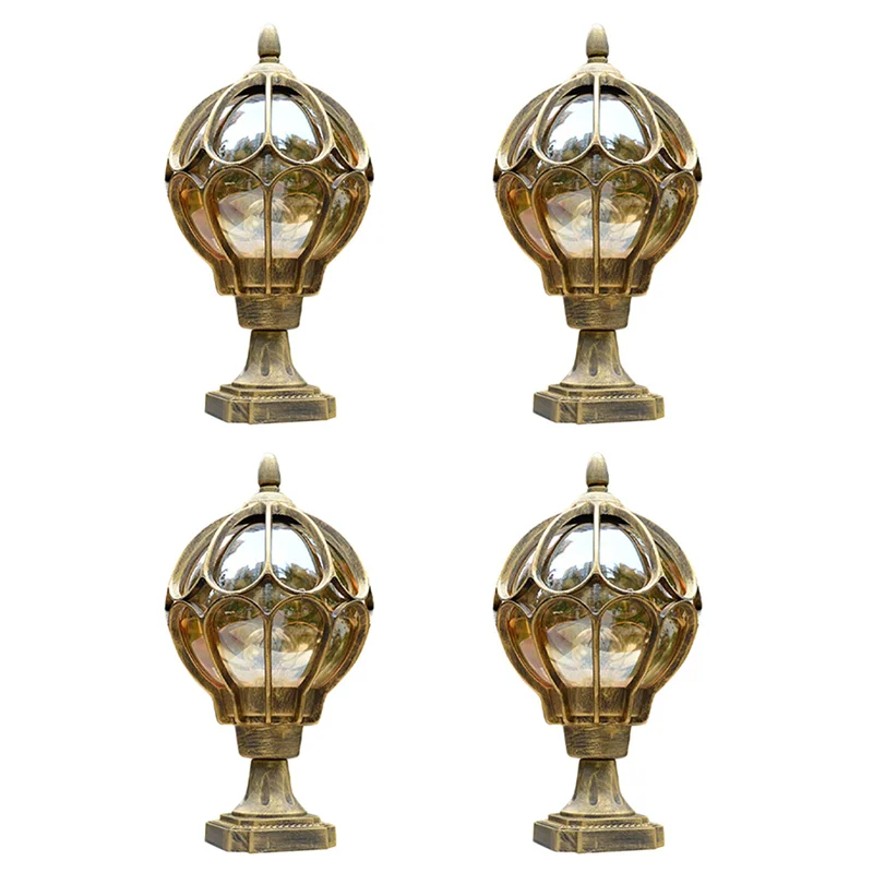 LNHF 4Pcs Outdoor Pillar Lamp Globe Glass Shade Door Post Lamp Waterproof Antique Lighting Rainproof Pillar Light,Black Gold
LNHF 4Pcs Outdoor Pillar Lamp Globe Glass Shade Door Post Lamp Waterproof Antique Lighting Rainproof Pillar Light,Black Gold