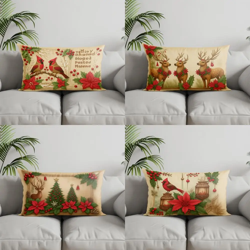 Home Decor Christmas Cardinals Greeting Pillow Suitable For Sofa Bedroom Car Pillow Cover Cushion Rectangular Back Cushion
Home Decor Christmas Cardinals Greeting Pillow Suitable For Sofa Bedroom Car Pillow Cover Cushion Rectangular Back Cushion