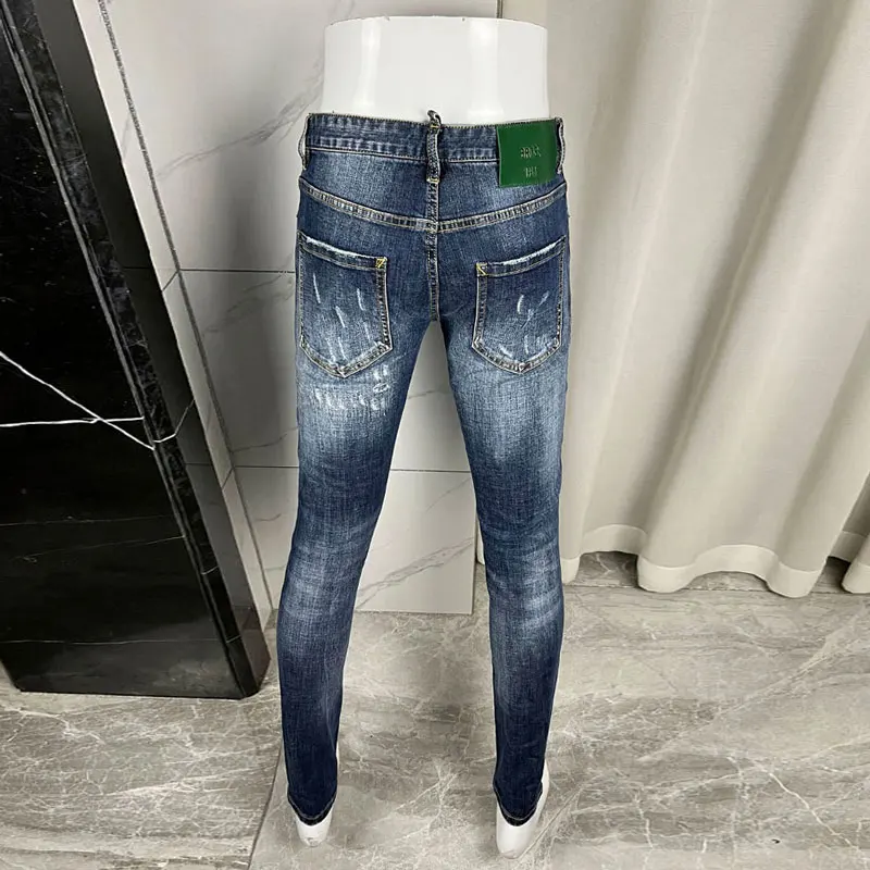 Street Designer Fashion Men Jeans High Quality Retro Blue Stretch Slim Fit Ripped Jeans Men Y2K Vintage Brand Denim Pants Hombre
Street Designer Fashion Men Jeans High Quality Retro Blue Stretch Slim Fit Ripped Jeans Men Y2K Vintage Brand Denim Pants Hombre