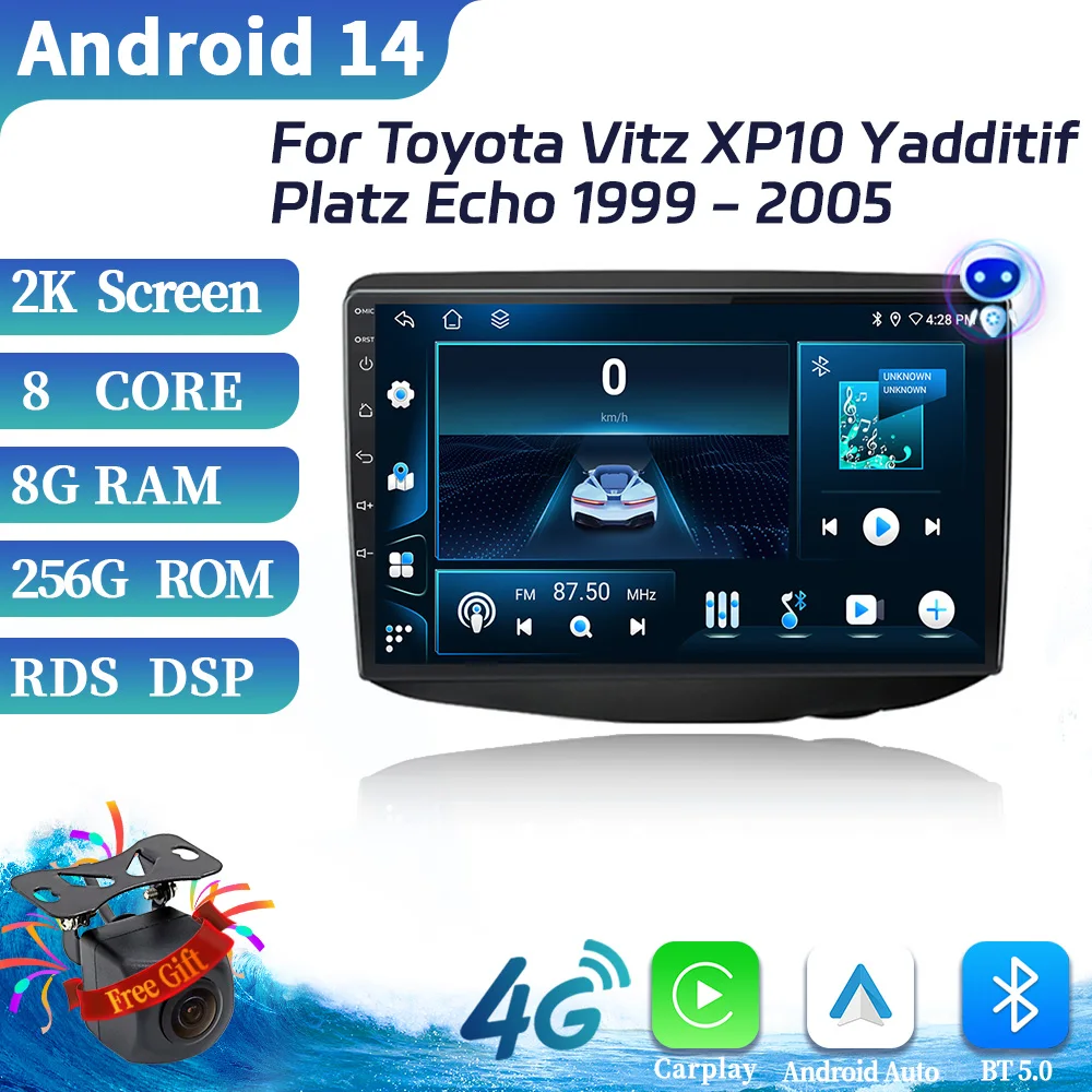 For Toyota Vitz XP10 Yadditif Platz Echo 1999-2005 Car Radio Multimedia Wireless Carplay Navigation GPS Android 14 Stereo Screen
For Toyota Vitz XP10 Yadditif Platz Echo 1999-2005 Car Radio Multimedia Wireless Carplay Navigation GPS Android 14 Stereo Screen