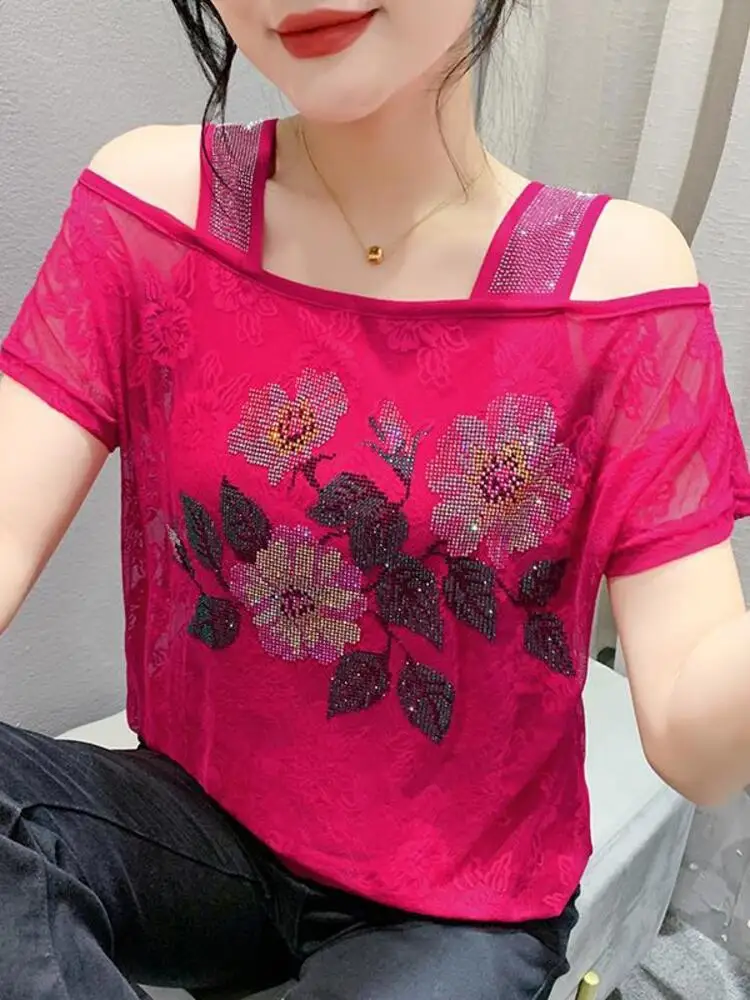 2024 Summer New Lace Top Large Size Women's Wear Covering Belly, Off The Shoulder, Hot Diamond, Personalized Western Style Small
2024 Summer New Lace Top Large Size Women's Wear Covering Belly, Off The Shoulder, Hot Diamond, Personalized Western Style Small