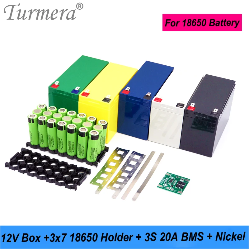 Turmera 12V 5Ah to 30Ah Battery Storage Box 3X7 18650 Holder 3S 20A BMS with Welding Nickel for Motorcycle Replace Lead-Acid Use
Turmera 12V 5Ah to 30Ah Battery Storage Box 3X7 18650 Holder 3S 20A BMS with Welding Nickel for Motorcycle Replace Lead-Acid Use