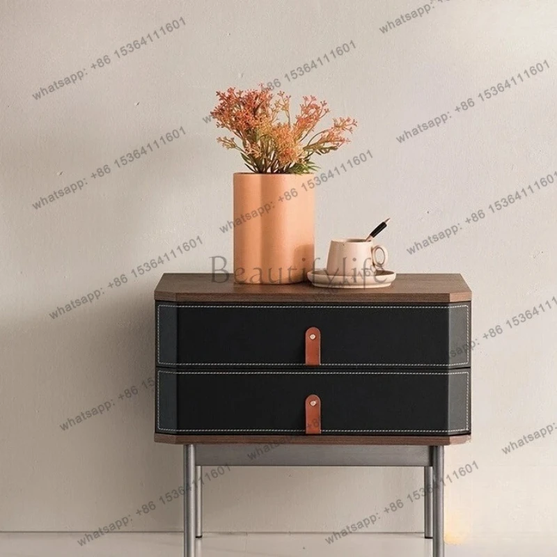 zj.Italian minimalist bedside table modern light luxury designer high-end bedroom walnut saddle bedside table
zj.Italian minimalist bedside table modern light luxury designer high-end bedroom walnut saddle bedside table