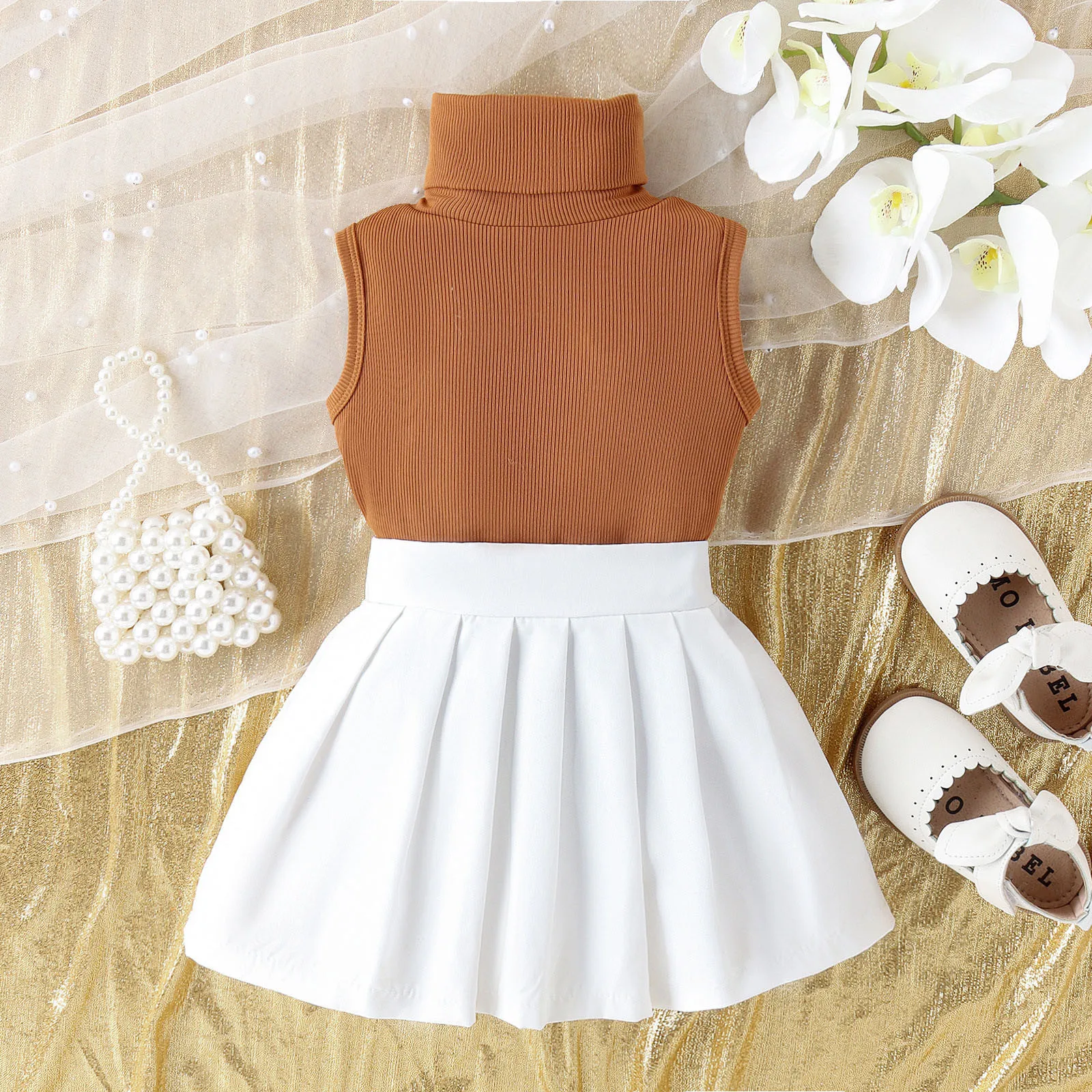 Welcome New Baby Girl Toddler Baby Girl Spring Summer Skirt Set Turtleneck Ribbed Sleeveless T Shirt Baby Outfits with Big Bows
Welcome New Baby Girl Toddler Baby Girl Spring Summer Skirt Set Turtleneck Ribbed Sleeveless T Shirt Baby Outfits with Big Bows