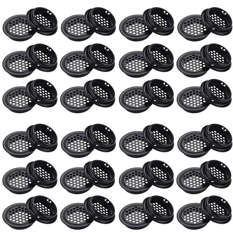【HAPPY】Round Ventilation Grille Cabinet Air Vent Hole Grille 35Mm 120 Pieces Black For Bathroom Cabinet Wardrobe Shoe Cabinet
【HAPPY】Round Ventilation Grille Cabinet Air Vent Hole Grille 35Mm 120 Pieces Black For Bathroom Cabinet Wardrobe Shoe Cabinet