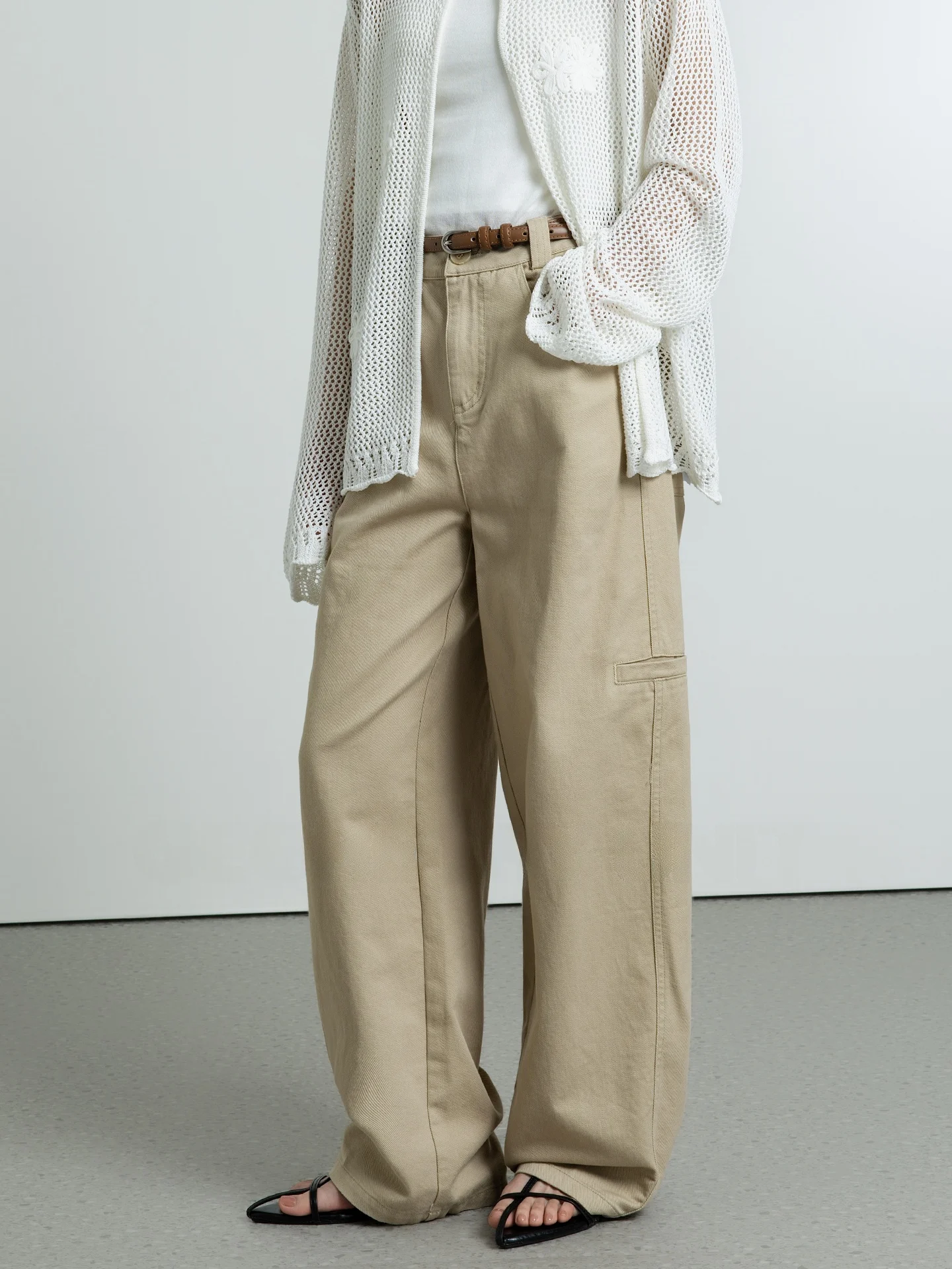 Loose Wide Leg Geometric Pants Thin Cotton Casual Trousers for Women Khaki Color Versatile Slimming Workwear Summer Fashion
Loose Wide Leg Geometric Pants Thin Cotton Casual Trousers for Women Khaki Color Versatile Slimming Workwear Summer Fashion