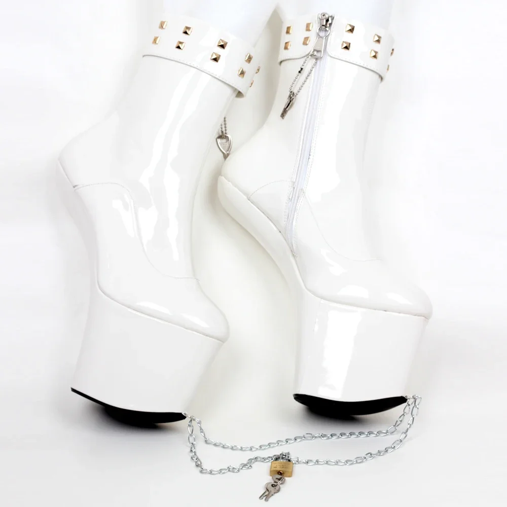 8inch High Heel Fetish Ponyplay lockable zip Ankle Boots
8inch High Heel Fetish Ponyplay lockable zip Ankle Boots