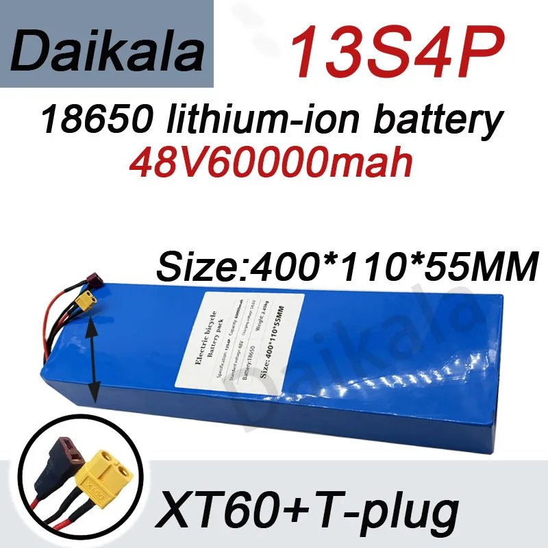 Free Shipping 100% New Original 48v Lithium Ion Battery 13S4P is suitable for 54.6v electric bicycles and scooters+Charger
Free Shipping 100% New Original 48v Lithium Ion Battery 13S4P is suitable for 54.6v electric bicycles and scooters+Charger
