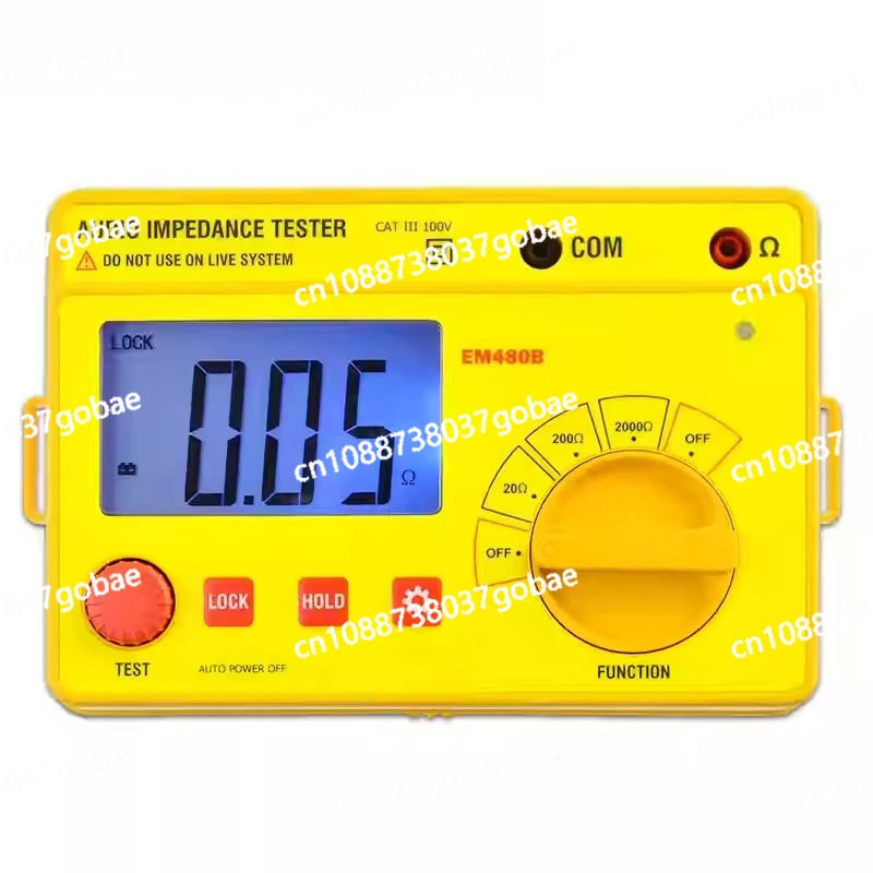 EM480B Digital Audio Impedance Tester Meter Test Range 20Ω/200Ω/2000Ω Resistance Meter 1KHz Test Frequency Data Hold
EM480B Digital Audio Impedance Tester Meter Test Range 20Ω/200Ω/2000Ω Resistance Meter 1KHz Test Frequency Data Hold