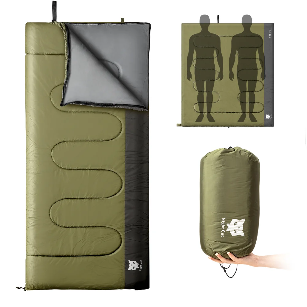 Night Cat Camping Sleeping Bag for Adults 3 Seasons Portable Lightweight Backpacking Hiking Traveling Indoor Outdoor Temperature 41–59 °F 2.6x6.3ft Switch to a Quilt or Blanket
Night Cat Camping Sleeping Bag for Adults 3 Seasons Portable Lightweight Backpacking Hiking Traveling Indoor Outdoor Temperature 41–59 °F 2.6x6.3ft Switch to a Quilt or Blanket