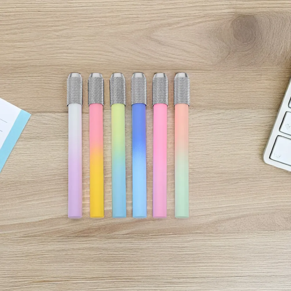 6pcs Pencil Extenders Plastic Handle Color Gradient Extendable Holder For Short Colored Drawing Pencils Lengthening Tool
6pcs Pencil Extenders Plastic Handle Color Gradient Extendable Holder For Short Colored Drawing Pencils Lengthening Tool
