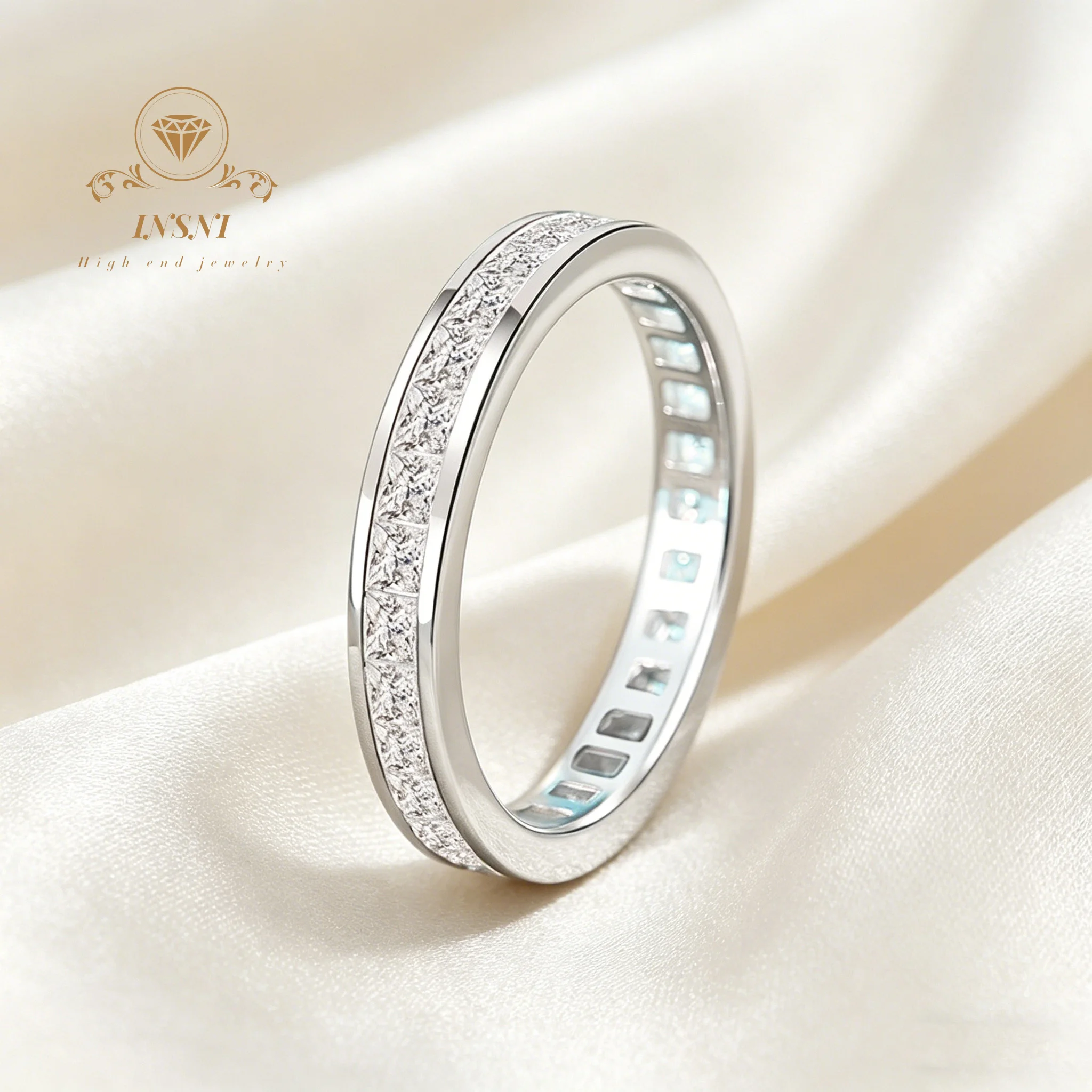 S925 Sterling Silver Full Moissanite Square Eternity Band Ring Affordable Light Luxury Jewelry Unisex style is non-allergenic
S925 Sterling Silver Full Moissanite Square Eternity Band Ring Affordable Light Luxury Jewelry Unisex style is non-allergenic