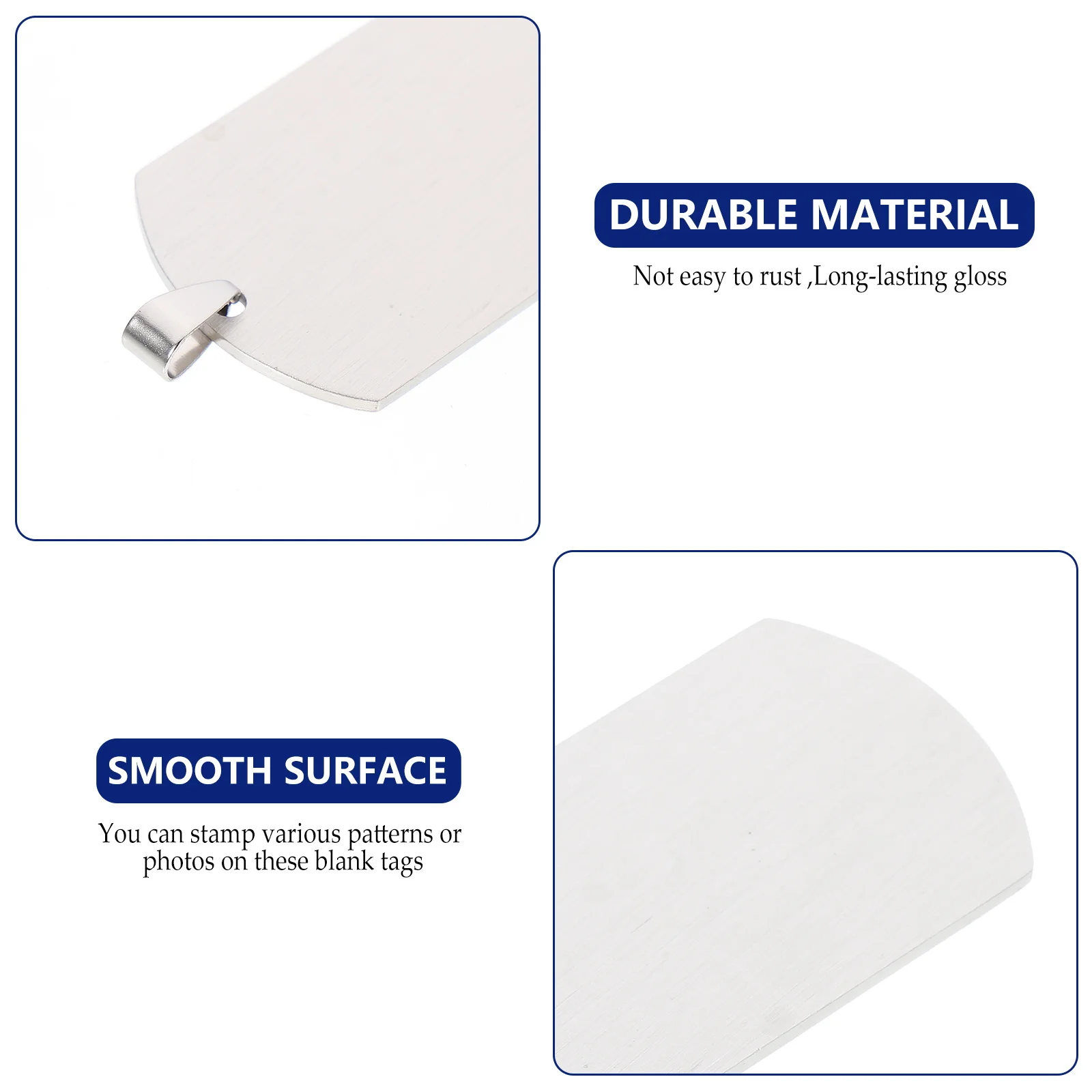 10Pcs Military Style Tags Titanium Steel Blank Tags for DIY Engraving Pendants Pet Id Name Tag Blank Tag
10Pcs Military Style Tags Titanium Steel Blank Tags for DIY Engraving Pendants Pet Id Name Tag Blank Tag