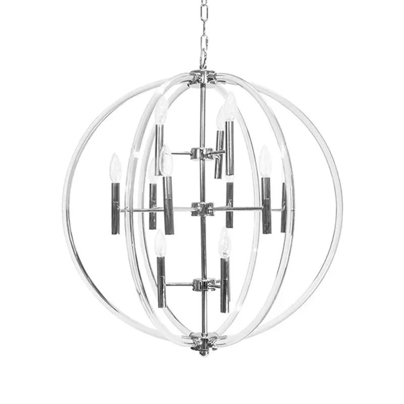 American modern simple acrylic wrought iron chandelier room high-end chandelier
American modern simple acrylic wrought iron chandelier room high-end chandelier